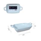Travessa Retangular Pizol Ceramica C/ Alca 25x13,5cm Wellmix Travessa Retangular Pizol Ceramica C/ Alca 25x13,5cm Wellmix