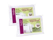 Travesseiro Altura Regulável Látex - Proteção antiácaros - Fungos e bactérias ( Kit 2 peças)