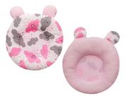 Travesseiro Anatômico Redondo para Recém Nascido para Bebê Menina CHUVA DE AMOR ROSA Travesseiro Anatômico Redondo para Recém Nascido para Bebê Menina CHUVA DE AMOR ROSA