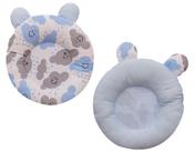 Travesseiro Anatômico Redondo para Recém Nascido para Bebê Menino CHUVA DE AMOR AZUL Travesseiro Anatômico Redondo para Recém Nascido para Bebê Menino CHUVA DE AMOR AZUL