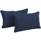 Travesseiro Blazing Needles Azul 51x30 cm, interno e externo, pacote com 2