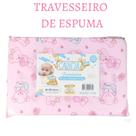 Travesseiro de Bebê Carícia Anti-Sufocamento com Espuma Super Macia Menina
