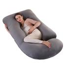 Travesseiro de Gravidez ALLOPERA 145 cm com Capa de Veludo para Corpo Inteiro
