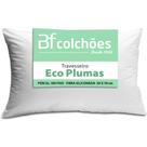 Travesseiro Ecoplumas de Fibra Siliconada Percal 180 Fios Antialérgico Macio Lavável 50x70x14cm BF Colchões