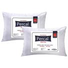 Travesseiro Fibras Siliconadas Plus Percal 200 Fios Kit c/ 2 Un 70x50x15 - Ortobom