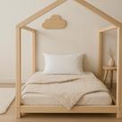 Travesseiro Infantil Mini Cama Hipercal 200 Fios 40x50cm Silicone Hipoalergênico Macio Branco