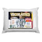 Travesseiro Nasa Viscoelástico Marcbrayn Baixo 12cm - Formato Plano - Macio - Confortável