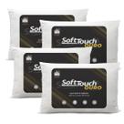 Travesseiro Soft Touch Antialergico Lavavel Kit 4 Unidades Branco