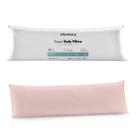 Travesseiro Super Body Pillow e Fronha Rosa Lunar Altenburg 50x145cm Antialérgico Macio