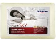 Travesseiro Visco Sky Alto Espuma da Nasa Ortobom Viscoelástica Branco ou Bege Travesseiro Visco Sky Alto Espuma da Nasa Ortobom Viscoelástica Branco ou Bege