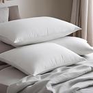 Travesseiros ALTO e MACIO tecido de Algodão percal 180 fios em Lavavel 70x50 cm KIT 02 unidades enchimento de silicone