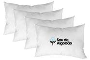 Travesseiros Alto Firme em Algodão 100% - 50x70cm kit 04 Pçs