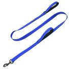 Trela de cão Traffic Dog de alça dupla Max e azul Neo Reflective