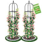 Treliça Obelisco para Jardim MQHUAYU 180cm Antiferrugem 4 Camadas Kit com 2