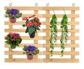 Treliça Painel Jardim Vertical Madeira Suporte 2 un 60x40cm