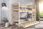 Treliche Beliche Reta com Cama Auxiliar Madeira Maciça cor Natural