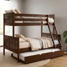 Treliche Casal c/ Auxiliar 100% Madeira Maciça p/ 4 Pessoas Cor:Walnut