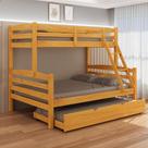 Treliche Casal com Cama Auxiliar Solteiro Cor Mel - Ideal para Espaços Pequenos
