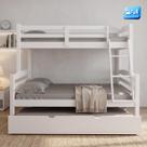 Treliche Casal De Madeira Com Cama Auxiliar De Solteiro branco Treliche Casal De Madeira Com Cama Auxiliar De Solteiro branco