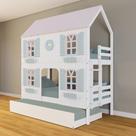 Treliche Casinha Bela Com Coração 4 Janelas Venezianas - Madeira Maciça Branco/rosa/verde Housin Treliche Casinha Bela Com Coração 4 Janelas Venezianas - Madeira Maciça Branco/rosa/verde Housin
