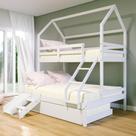 Treliche Casinha Casal Slim Rb Escada/escorregador Branco