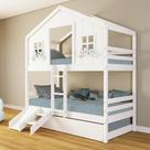 Treliche Casinha dos Sonhos com Escada/ Escorregador Madeira Maciça Branco Housin Treliche Casinha dos Sonhos com Escada/ Escorregador Madeira Maciça Branco Housin