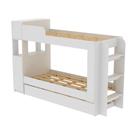 Treliche Com Cama Auxiliar Adulto Junevil Baú Superior Escadas Armário 1 Porta Prateleiras Internas Cm8055 Branco