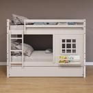 Treliche Infantil Com Janela E Cortina Madeira Maciça Branco Housin Treliche Infantil Com Janela E Cortina Madeira Maciça Branco Housin