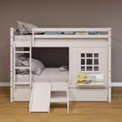 Treliche Infantil Com Janela Escorregador E Cortina Madeira Maciça Branco Housin Treliche Infantil Com Janela Escorregador E Cortina Madeira Maciça Branco Housin