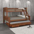 Treliche Madeira Com Gavetas Merk - 2 Camas Solteiro + 1 Cama Casal