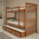 Treliche Madeira Maciça Solteiro Woodstore com 3 Gavetas de Exclusivo