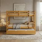 Treliche Solteiro com Cama Auxiliar - Cor Mel - Ideal para Espaços Pequenos Treliche Solteiro com Cama Auxiliar - Cor Mel - Ideal para Espaços Pequenos