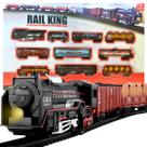 Trem Brinquedo Locomotiva 9 Vagões Trenzinho Classico Luz Som Castela