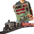Trem Eletrico Ferrorama Luz E Som 29 Peças Trenzinho Fumaça