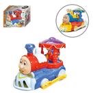 Trem Trenzinho Bate E Volta Projeta Imagem + Carrossel - Dm toys