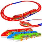 Trem Trenzinho Eletrico Maquina Locomotiva C/ Trilho Vagoes
