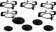 Trempe Grade Grelha Cooktop Fischer 5 bocas (sem tripla chama) + Pézinhos + Espalhador Original