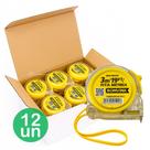 Trena de Medição 3m x 19mm Fita de Aço com Trava e Clip de Bolso Alta Precisão BOM6503