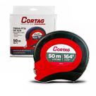 Trena Fita De Aço Cortag 50M X 13Mm Estojo ABS Emborrachado Com Manivela Profissional