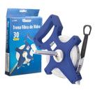 Trena Longa Fita Métrica de Vidro 30 Metros Manivela Caixa Aberta Profissional Trena Longa Fita Métrica de Vidro 30 Metros Manivela Caixa Aberta Profissional