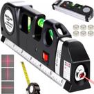 Trena Nível a Laser 3x1 Régua e Medidor Profissional Nivel Laser Level Pro 3 Estágios Ferramenta Nivelador Infravermelho 3 Linhas Prático Multiuso
