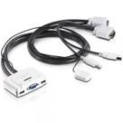 TRENDnet Chaveador KVM (teclado+video+mouse) USB com 2 portas e 2x Cabos KVM Inclusos TK-217I