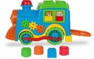 TRENZINHO brinquedo mini colorido divertido baby com pecinhas divplast