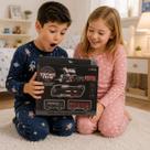 Trenzinho Elétrico Vintage Retrô com Luz 13 Peças Pista de 213cm