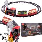 Trenzinho Locomotivo 2 Vagões Com Luz Som e Fumaça - Castela