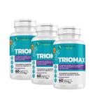 Treo nato 3 x 60 Cápsulas 500mg Magné sio 180 cáps Triomax Malato Que lato