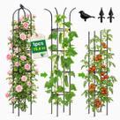 Trepadeira Obelisco para Jardim OTOSUNNY 192 cm de altura, preta