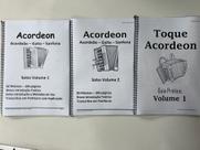 Três Volumes Solos e teorias Acordeão Acordeon Gaita 300 Pg