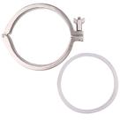 Tri Clamp DERNORD em aço inoxidável 304 de 8 polegadas com junta de silicone
