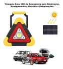 Triângulo Carro Led Luz Solar Sinalizador Emergência